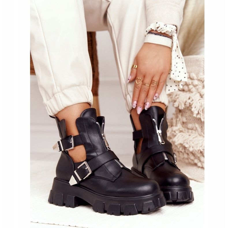 FB2 Boots Femme Workers On The Platform Noir Cosmic Love 1