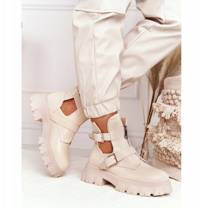 FB2 Bottines Plateformes Femme Beige Cosmic Love 2 FB2 Bottines Plateformes Femme Beige Cosmic Love 2