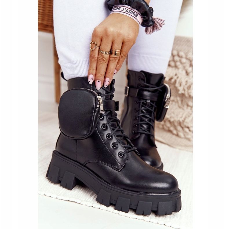 PS1 Bottes de travail noires sur plateforme Black Saturday le noir 2