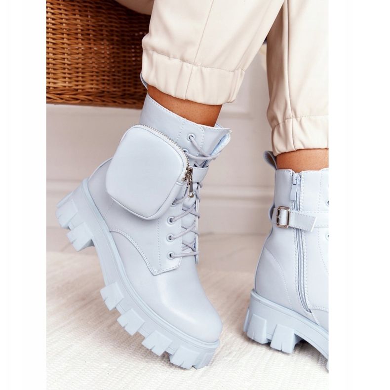 PS1 Bottes Plateformes Ouvrières Bleu Samedi 1