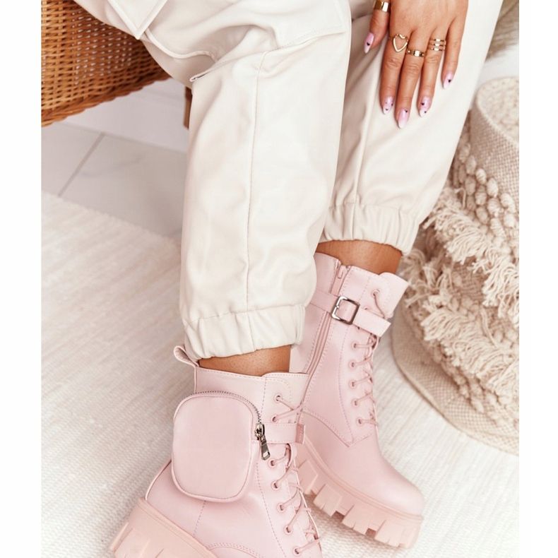 PS1 Bottines Plateformes Workers Rose Samedi 2