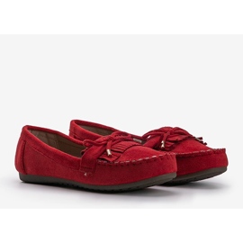 Mocassins en éco-daim rouge Kira 1