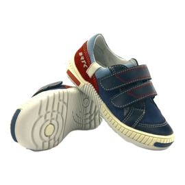 Chaussures pour garçons avec velcro Bartek 85585 bleu marine rouge 3