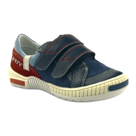 Chaussures pour garçons avec velcro Bartek 85585 bleu marine rouge 1