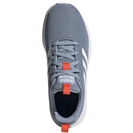 Chaussures de course Adidas Lite Racer Cln K grises FV9607 blanche bleu orange 1