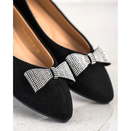 Ballerines Avec Noeud Décoratif VINCEZA noir 2