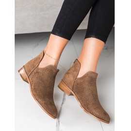 Bottines ajourées de printemps VINCEZA brun 6