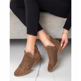 Bottines ajourées de printemps VINCEZA brun 5