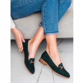 Mocassins à talons bas VINCEZA vert 1