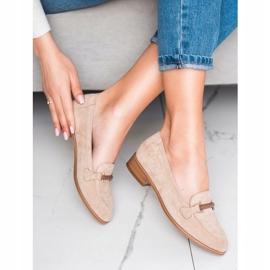 Mocassins à talons bas VINCEZA beige 1