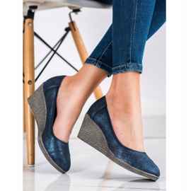 Goodin Escarpins compensés bleu marine 1