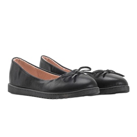 Ballerines noires pour femme à nœud Bridget le noir 1