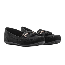 Mocassins en daim noir Aubrey 1