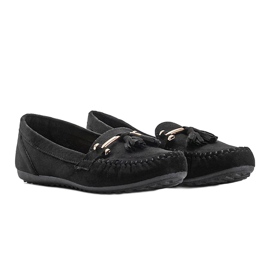 Mocassins en daim noir Aubrey le noir 3