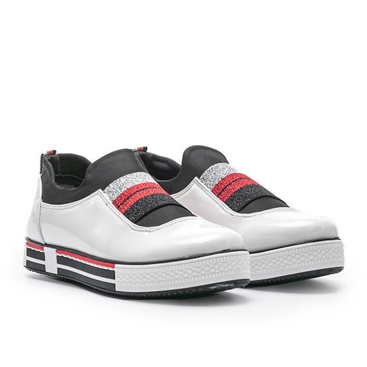 Baskets blanches laquées Jayde 1