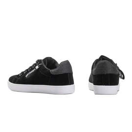 BM Baskets noires à motif cachemire le noir 2