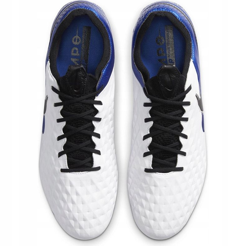 Chaussures de football Nike Tiempo Legend 8 Elite Fg AT5293 104 blanche blanche 1