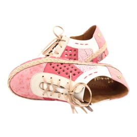 Chaussures en cuir pour femmes Maciejka Corail 03339-43 beige blanche rouge rose 7