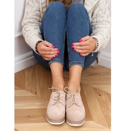 Mocassins à lacets femme beige 8988-45 Beige 2 Mocassins à lacets femme beige 8988-45 Beige 2