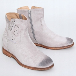 Boots ajourées grises à talon caché NC1126 Gris 1