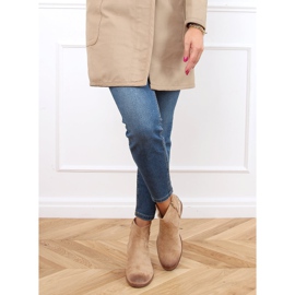 Boots ajourées à talon caché beige NC1126 Beige 3