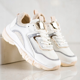 Ideal Shoes Baskets avec insert scintillant blanc multicolore 2