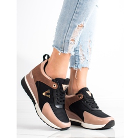 Baskets décontractées VINCEZA noir rose multicolore 1