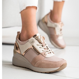 Baskets élégantes VINCEZA rose 1