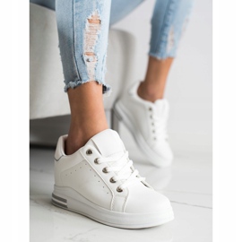 SHELOVET Baskets compensées blanches 1
