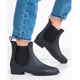 SHELOVET Galoches mates le noir 1