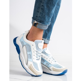 Via Giulia  Baskets À Paillettes Mode blanche bleu 1