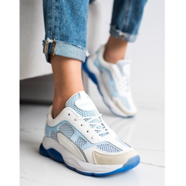 Via Giulia  Baskets À Paillettes Mode blanche bleu 2