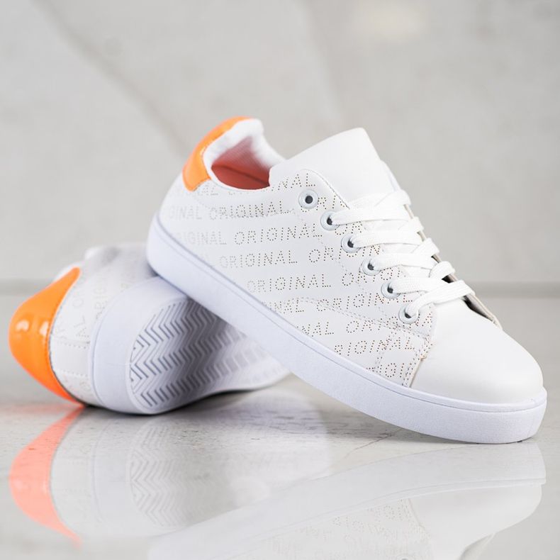 SHELOVET Baskets basses originales blanc 2