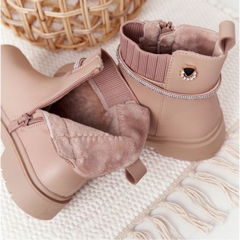 Apawwa Boots Enfant Paillettes Beige Toffees 1 Apawwa Boots Enfant Paillettes Beige Toffees 1
