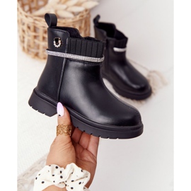 Apawwa Bottes Enfant À Paillettes Noir Toffees le noir 5