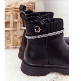Apawwa Bottes Enfant À Paillettes Noir Toffees le noir 1