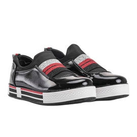 Baskets Jayde vernies noires 1