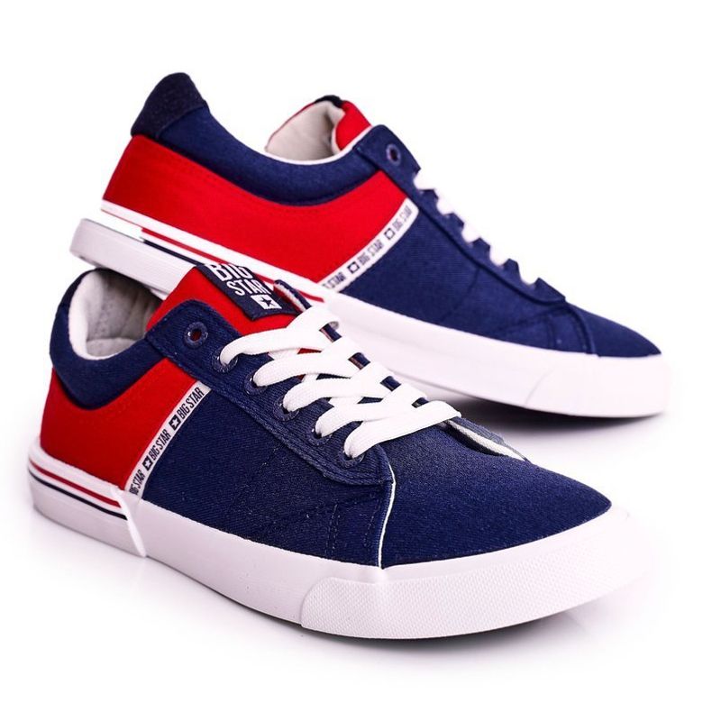 Baskets Homme Big Star FF174137 Bleu Marine-Rouge 1