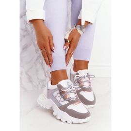 EVE Baskets Femme On A Massive Sole Power White blanc gris 2