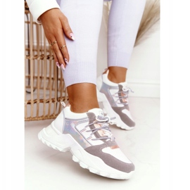 EVE Baskets Femme On A Massive Sole Power White blanc gris 1