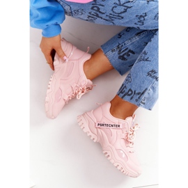 EVE Baskets Pour Femmes Sur Une Semelle Massive Rose Rire 1