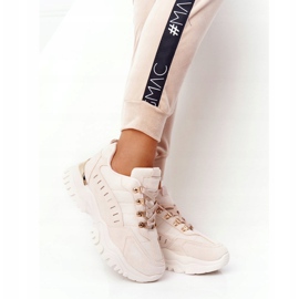 PS1 Baskets Femme Beige Good Mood Sur Large Semelle 4
