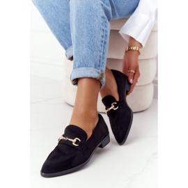 S.Barski Mocassins Femme Élégants S. Barski Daim Noir le noir 1