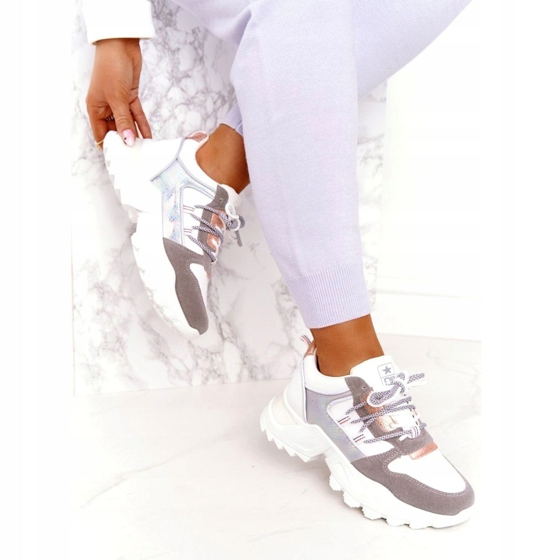 News Sneakers de chaussures de sport pour femmes 21SP26-3973 Blanc 2