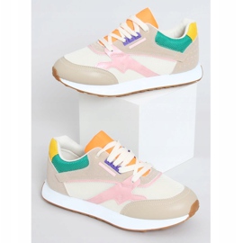 Chaussures de sport femme multicolores NB372 Beige rose vert jaune 1 Chaussures de sport femme multicolores NB372 Beige rose vert jaune 1