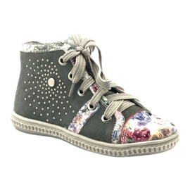 Bottes, chaussures pour enfants avec strass Bartek 87254 rose gris 1