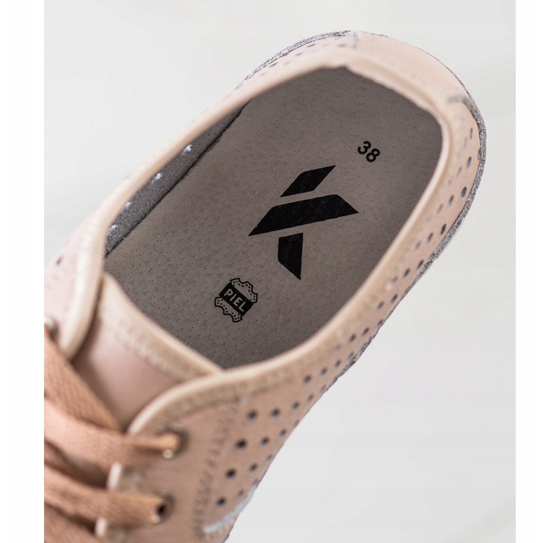 Kylie Richelieus En Cuir Sur La Plateforme rose 1