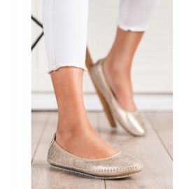 Kylie Ballerines classiques doré 1