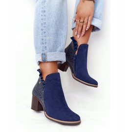 Boots cuir femme à talon haut Maciejka Bleu marine 04833-17 2 Boots cuir femme à talon haut Maciejka Bleu marine 04833-17 2