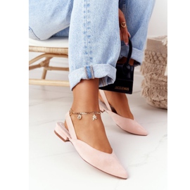 S.Barski Ballerines En Daim À Talons Hauts S. Barski Rose 2
